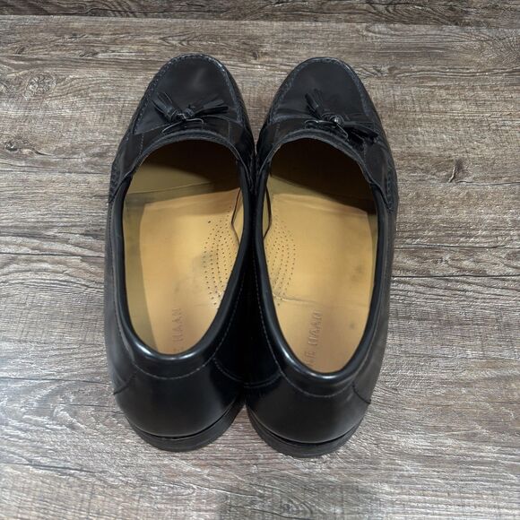 Cole Haan City Pinch Tassel Loafes Men\'s 13D Black Leather Dress Slip On Shoes main image 6